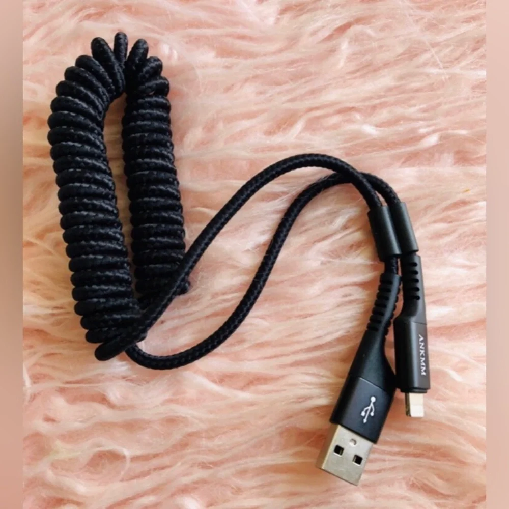 COPY - iPhone Charger Coiled Cable 2.1A Fast Charger -10 Qty